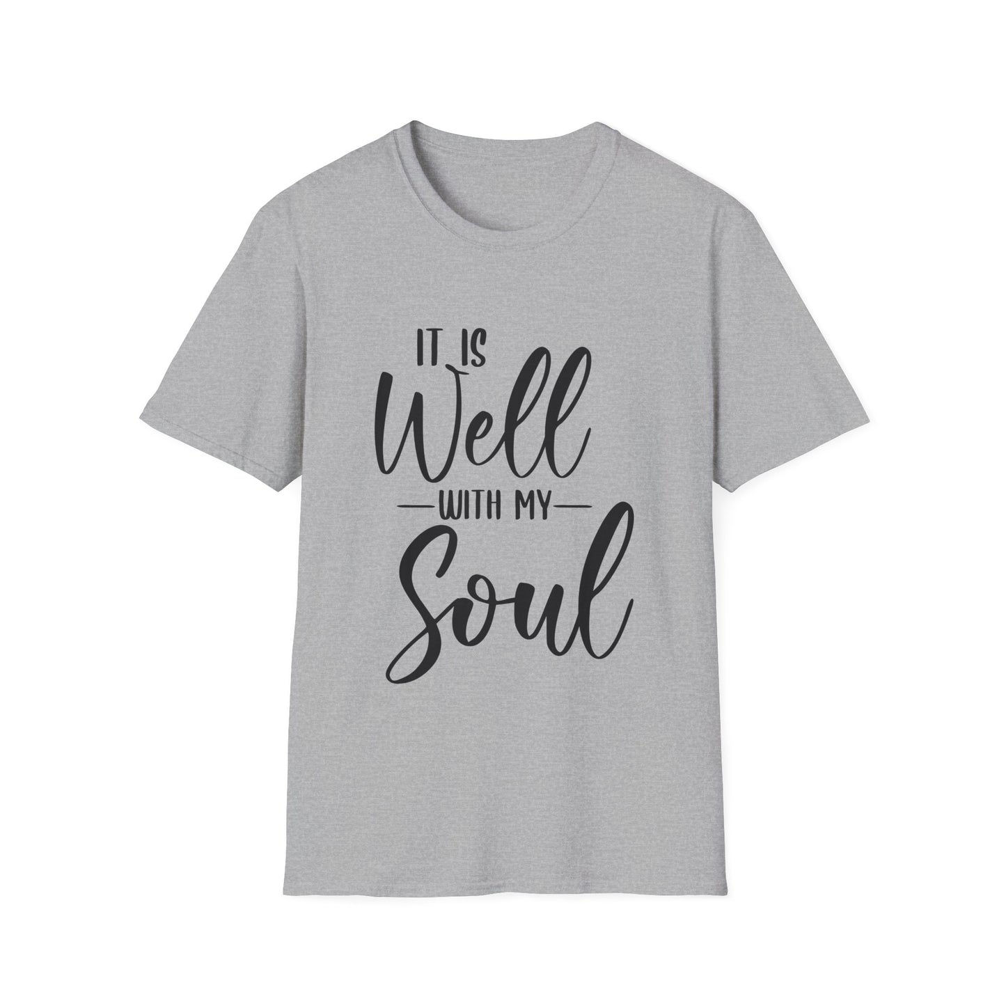 It Is Well With My Soul Unisex Softstyle T-Shirt (Extended Sizes)
