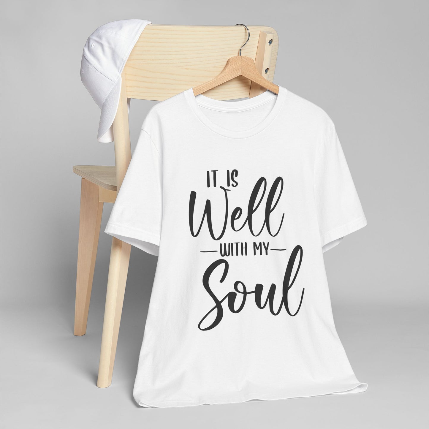 Unisex Jersey T-Shirt | "It Is Well With My Soul" Inspirational Tee, Faith-Based Gift, Christian Apparel, Motivational Wear, Casual Outfit