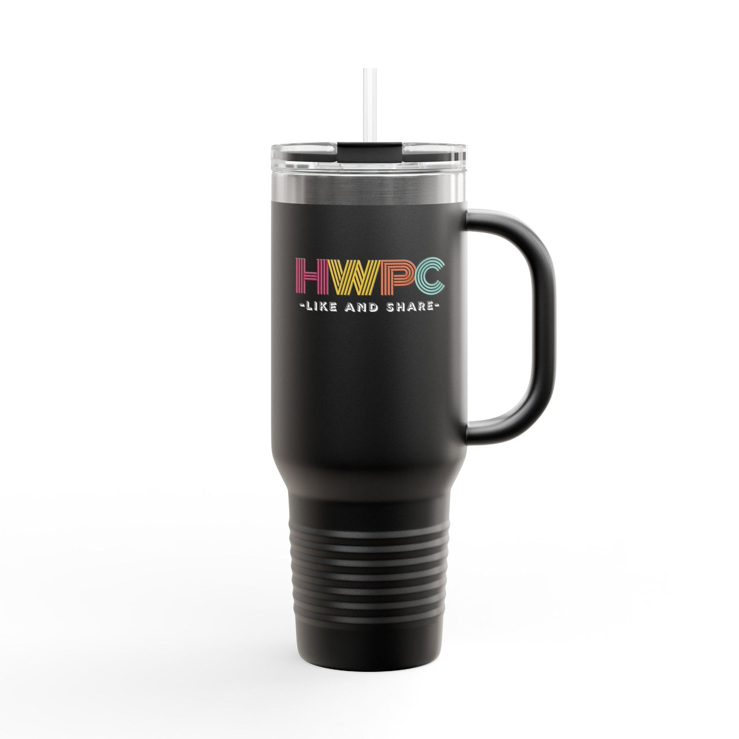 "HWPC Like and Share" Insulated Travel Mug, 40oz