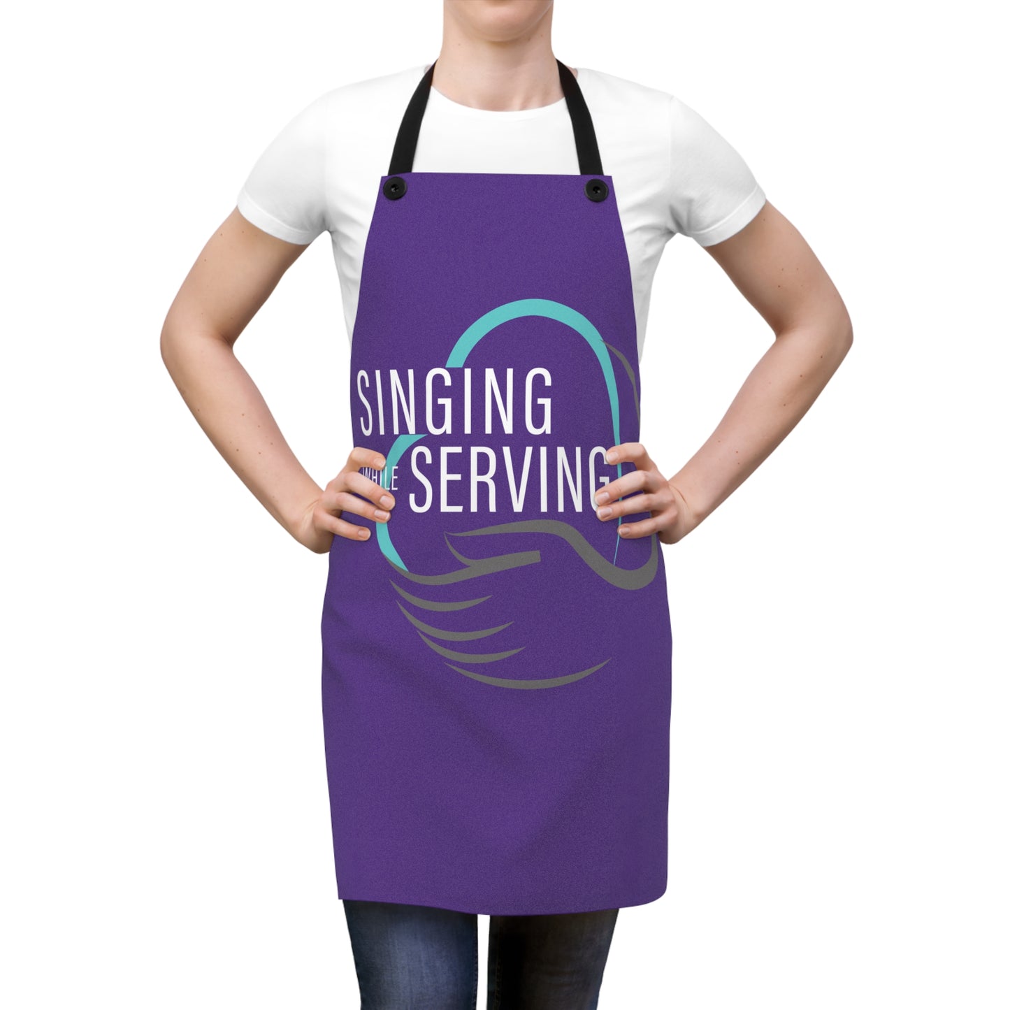 Apron for Cooks, Singing While Serving Apron, Humor Apron, Gift for Chefs, Baking Apron, Kitchen Decor
