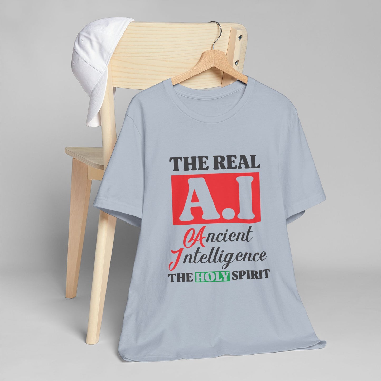 The Real A.I. Unisex Jersey T-Shirt | Casual Wear, Spiritual Reminder, Gift for Tech Lovers, Holiday Apparel, Unique Statement Tee