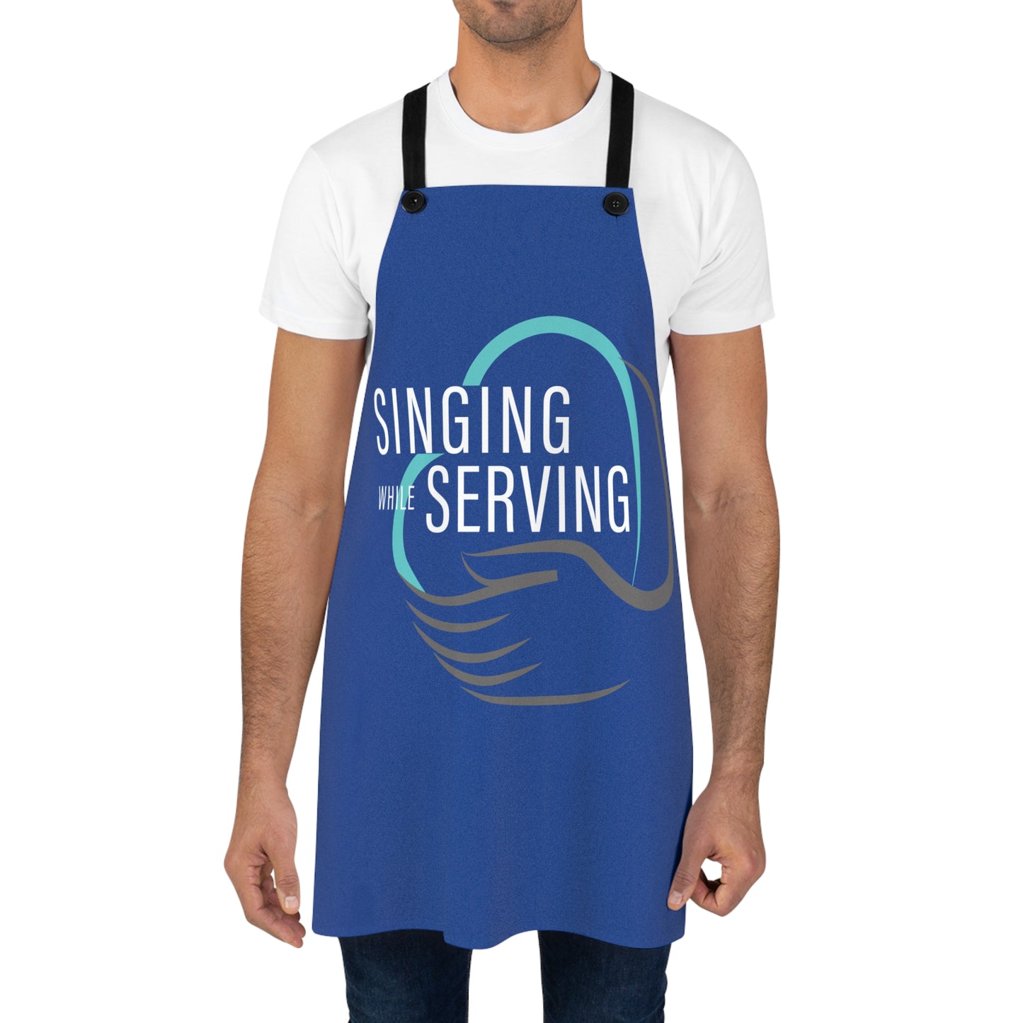 Apron for Cooks, Singing While Serving Apron, Humor Apron, Gift for Chefs, Baking Apron, Kitchen Decor