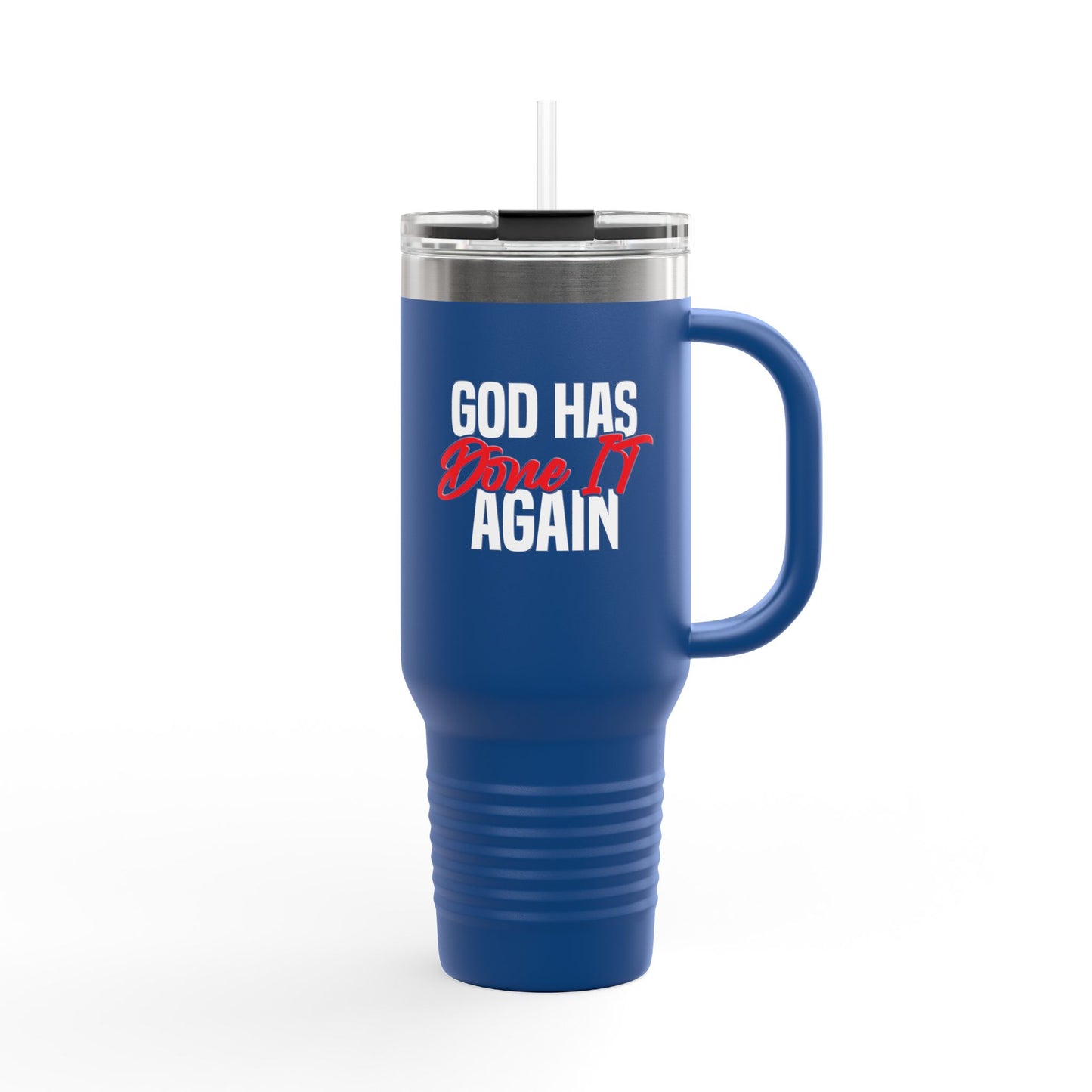 "God Has Done It Again" Insulated Travel Mug, 40oz