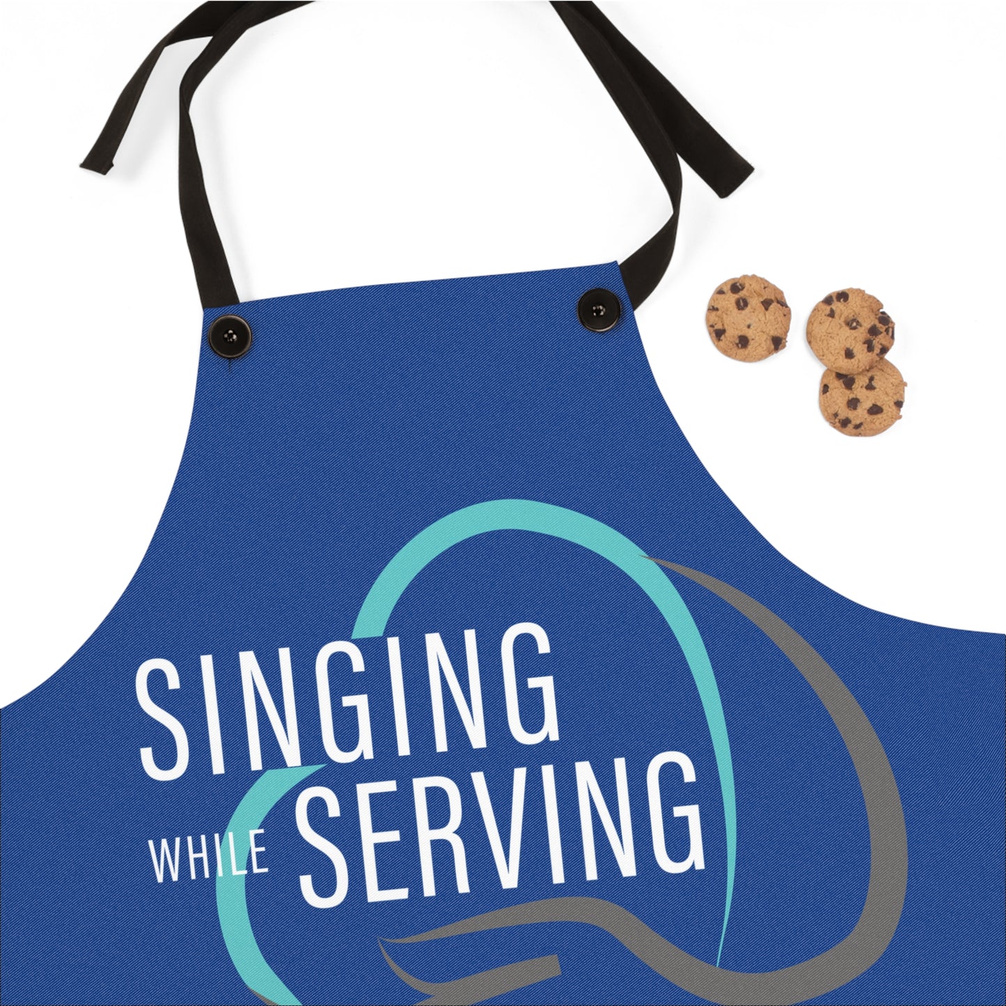 Apron for Cooks, Singing While Serving Apron, Humor Apron, Gift for Chefs, Baking Apron, Kitchen Decor