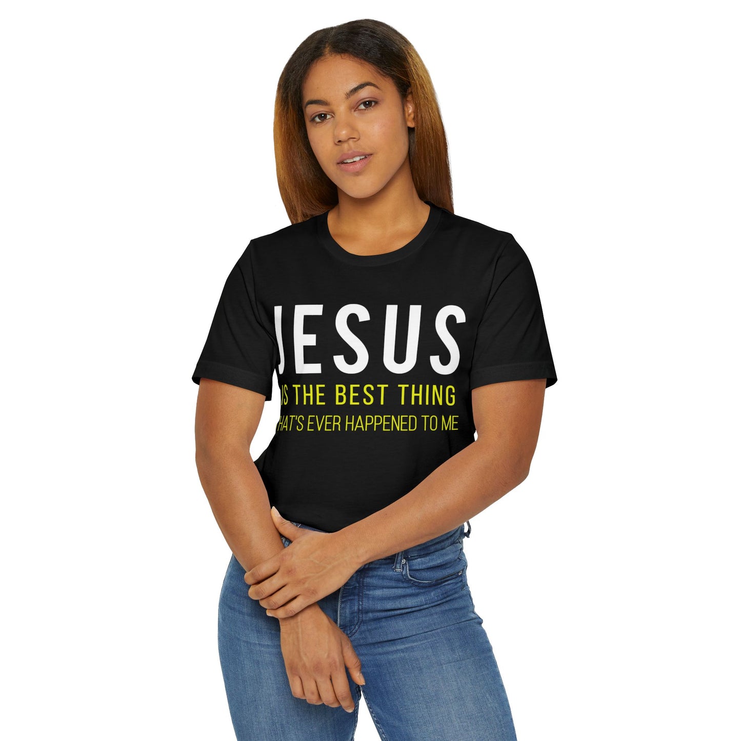 Unisex Jersey T-Shirt with Jesus Quote, Casual Tee, Christian Apparel, Gift for Believers, Faith-Based Clothing, Spiritual Gift