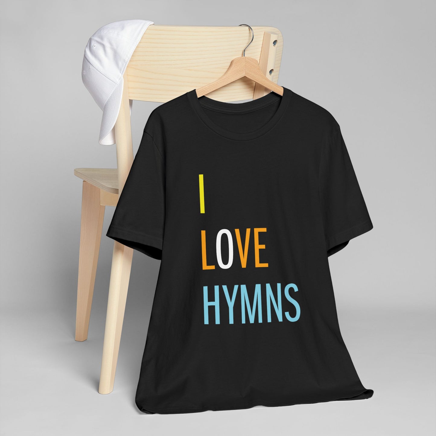 I Love Hymns T-Shirt, Unisex Jersey Tee, Perfect for Music Lovers, Gift for Church Events, Religious Apparel, Faith-inspired Clothing