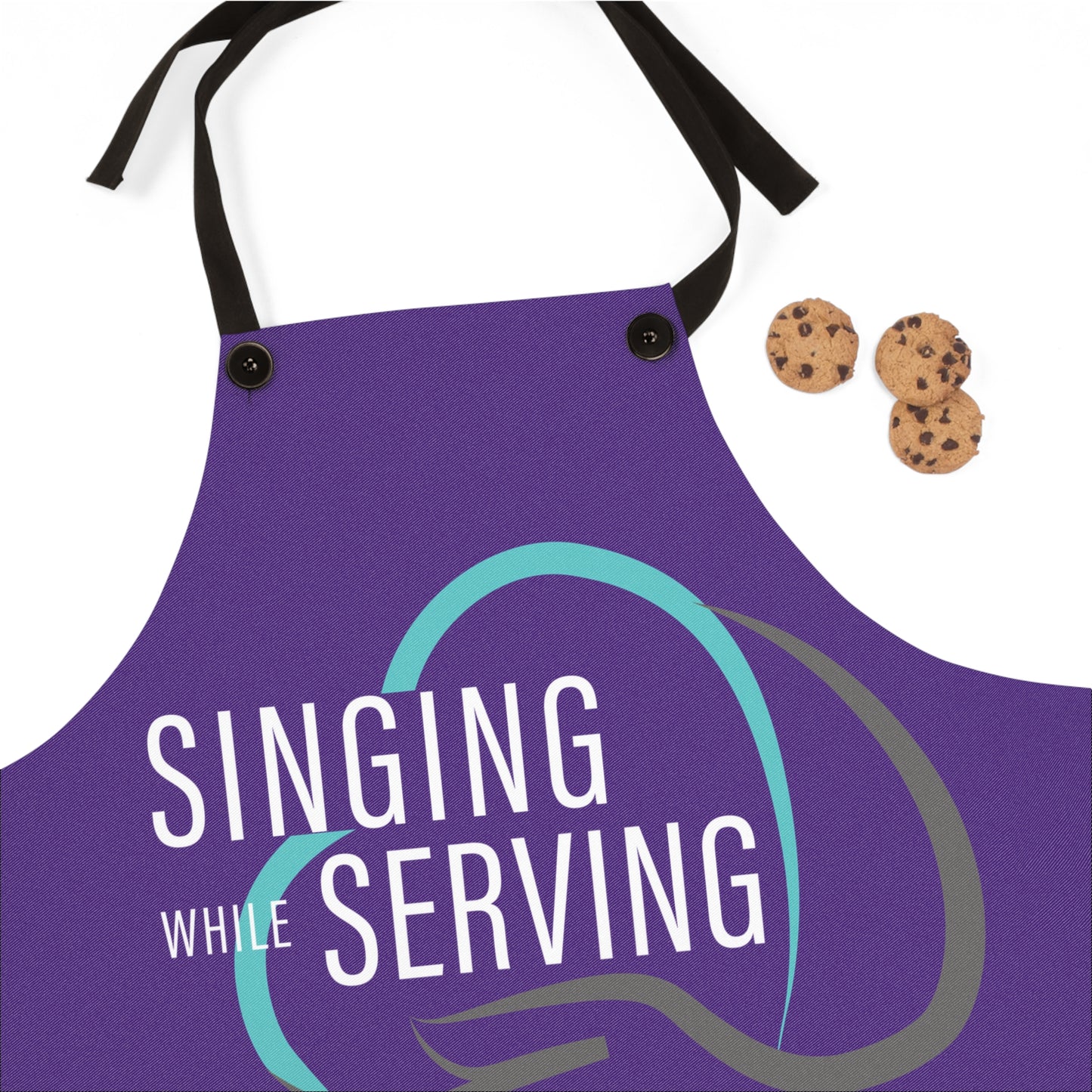 Apron for Cooks, Singing While Serving Apron, Humor Apron, Gift for Chefs, Baking Apron, Kitchen Decor