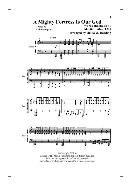 A Mighty Fortress By Rev. Ouida Harding (Sheet Music)