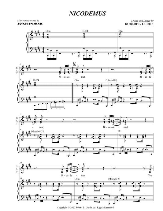 Nicodemus By Robert Curtis (Sheet Music)