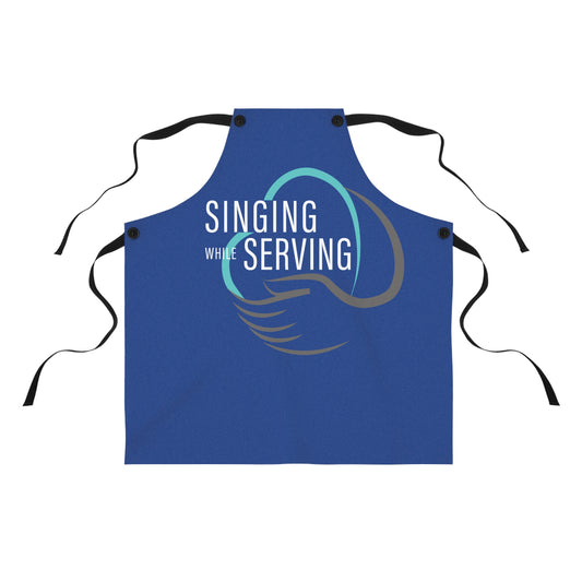 Apron for Cooks, Singing While Serving Apron, Humor Apron, Gift for Chefs, Baking Apron, Kitchen Decor