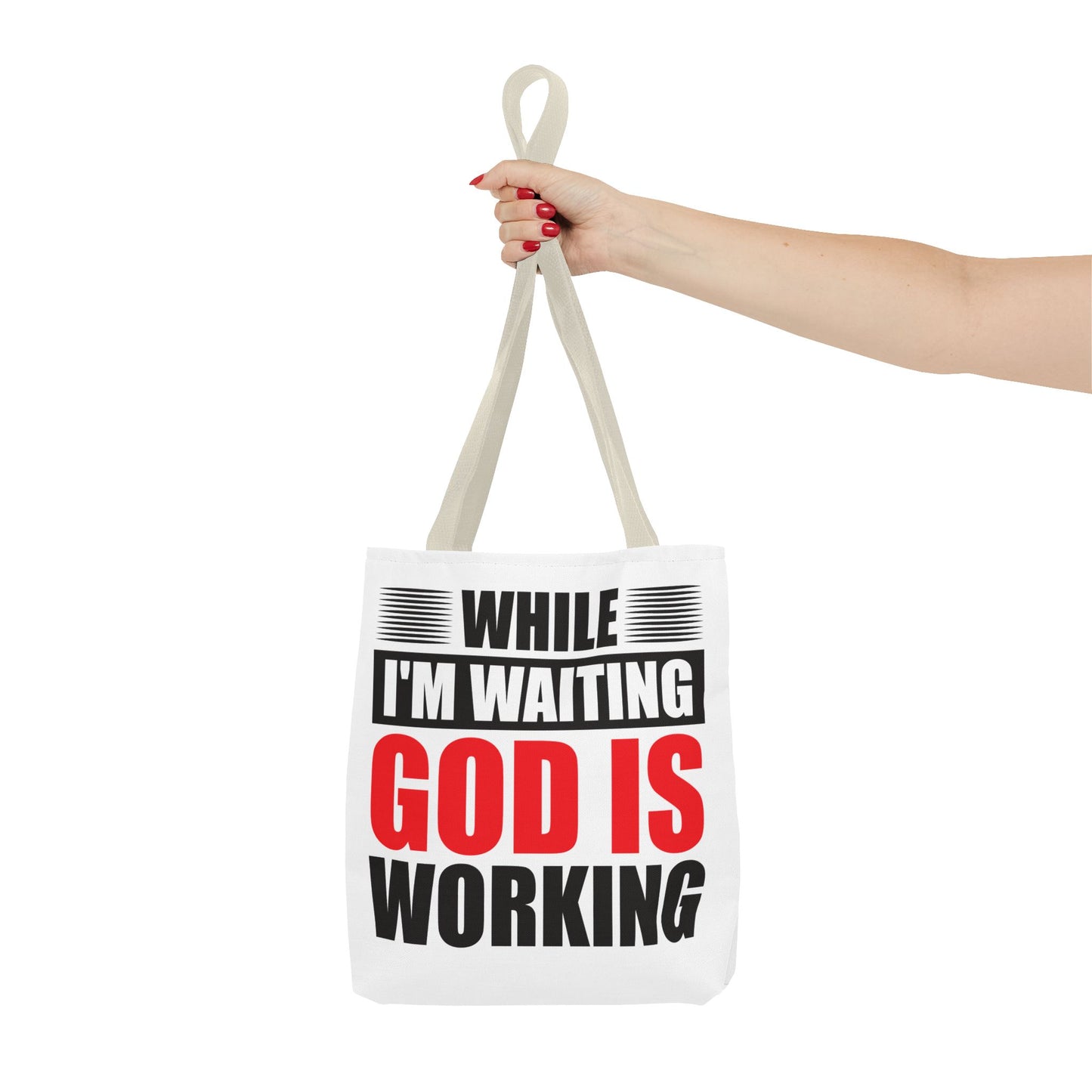 Inspirational Tote Bag – "While I'm Waiting God is Working" – Motivational Gift for Faith Lovers, Church, Daily Use, Travel, Errands, [...]