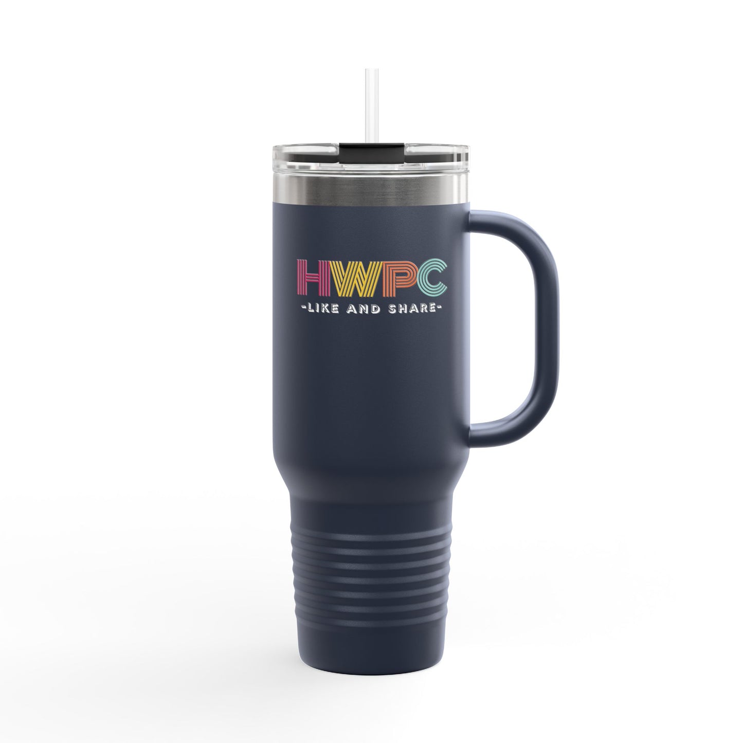 "HWPC Like and Share" Insulated Travel Mug, 40oz