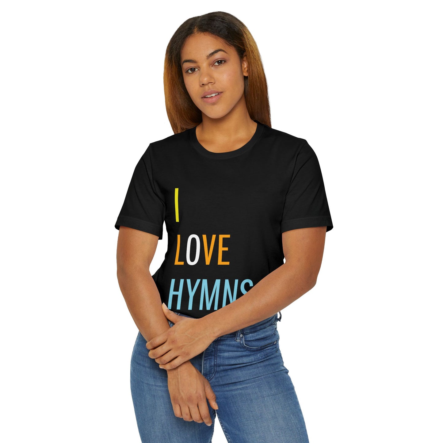 I Love Hymns T-Shirt, Unisex Jersey Tee, Perfect for Music Lovers, Gift for Church Events, Religious Apparel, Faith-inspired Clothing