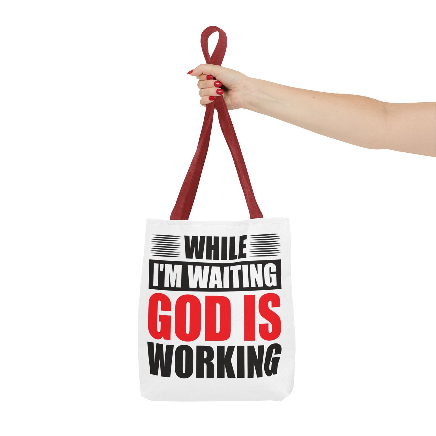 Inspirational Tote Bag – "While I'm Waiting God is Working" – Motivational Gift for Faith Lovers, Church, Daily Use, Travel, Errands, [...]
