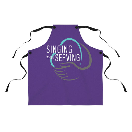 Apron for Cooks, Singing While Serving Apron, Humor Apron, Gift for Chefs, Baking Apron, Kitchen Decor