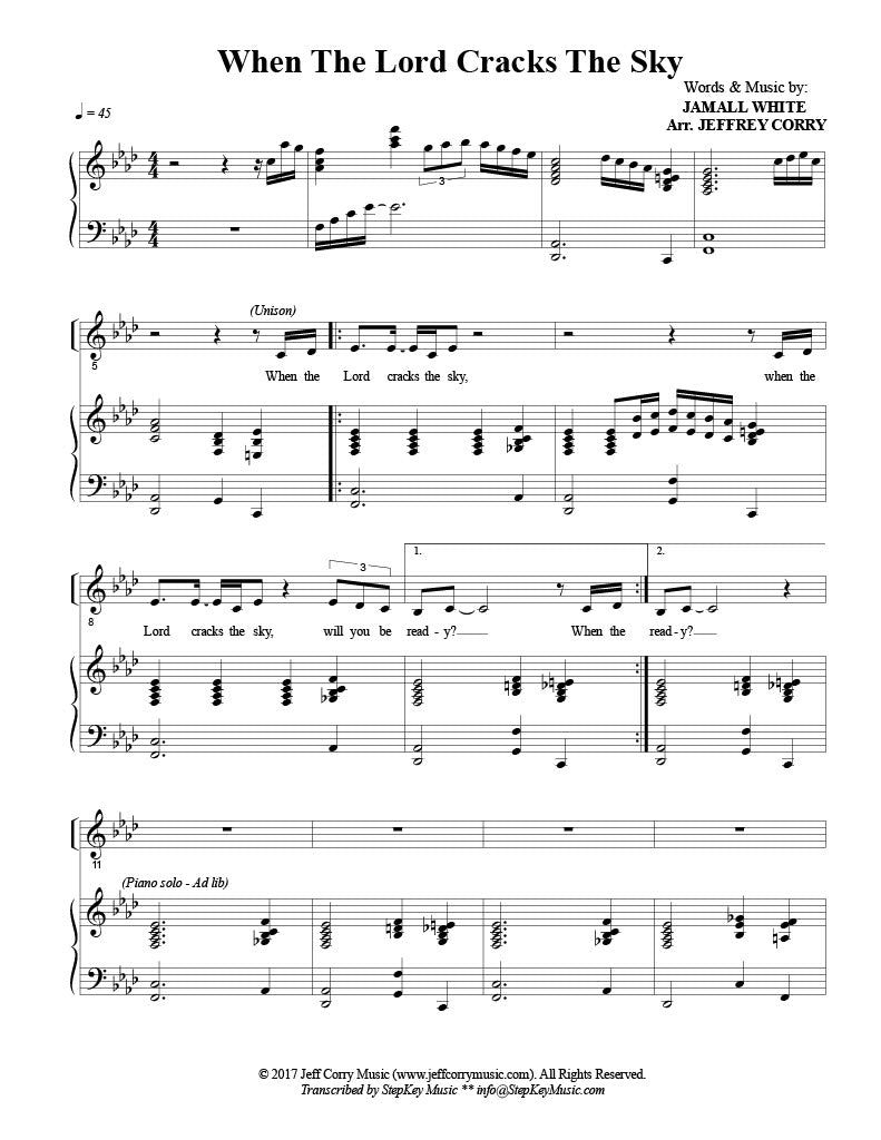 "When The Lord Cracks The Sky" By Jeffrey Corry (Sheet Music)