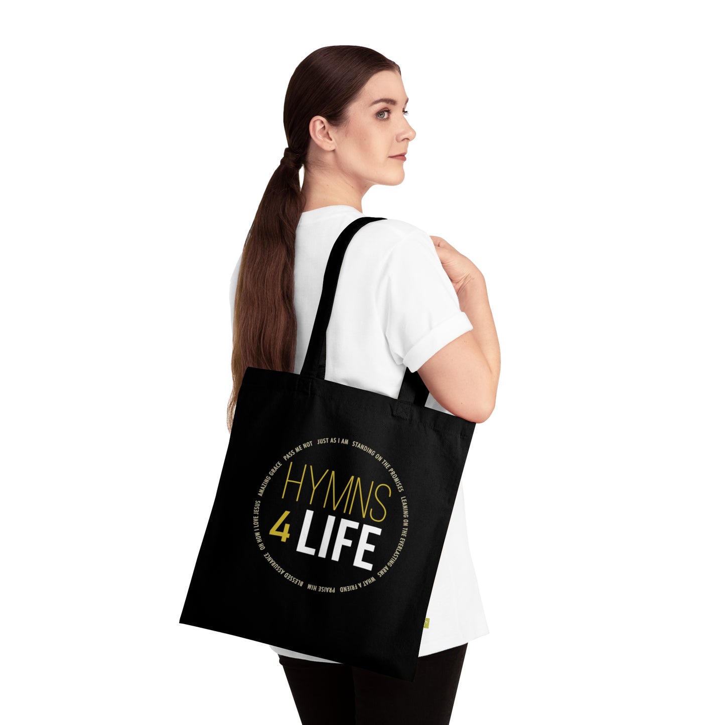 Faith-Inspired Organic Cotton Tote Bag -Hymns For Life, Reusable Shopper, Gift for Believers, Church Events, [...]