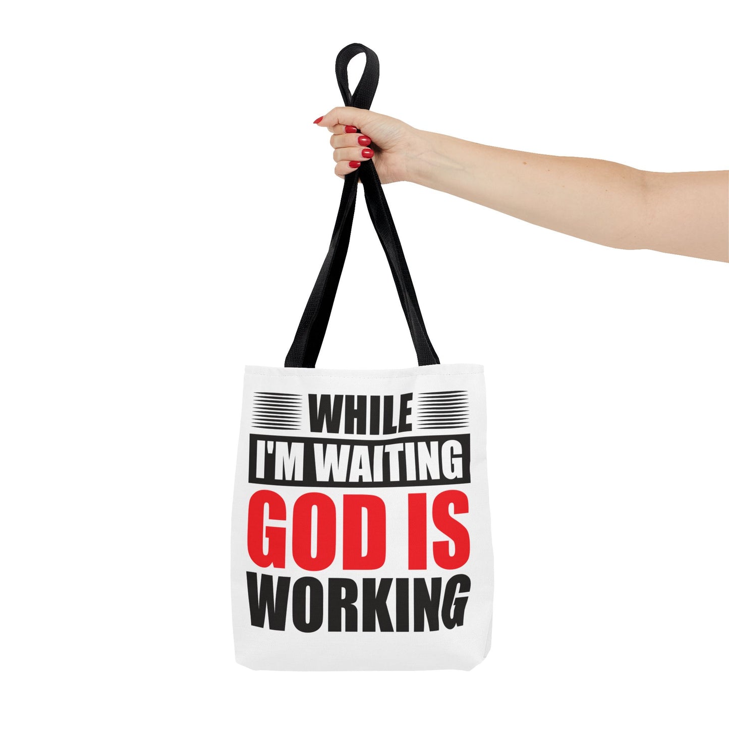 Inspirational Tote Bag – "While I'm Waiting God is Working" – Motivational Gift for Faith Lovers, Church, Daily Use, Travel, Errands, [...]