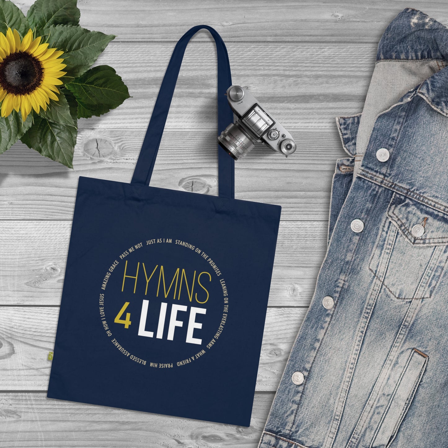 Faith-Inspired Organic Cotton Tote Bag -Hymns For Life, Reusable Shopper, Gift for Believers, Church Events, [...]