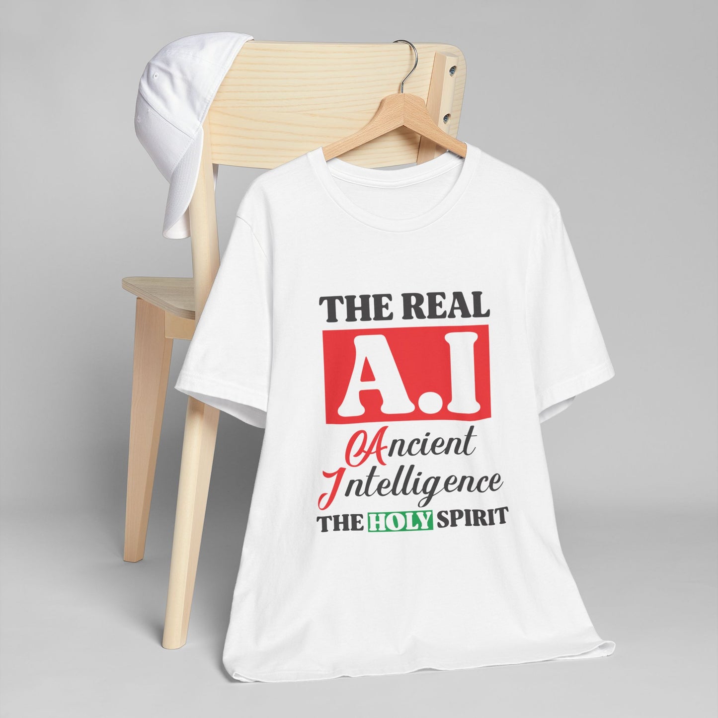 The Real A.I. Unisex Jersey T-Shirt | Casual Wear, Spiritual Reminder, Gift for Tech Lovers, Holiday Apparel, Unique Statement Tee