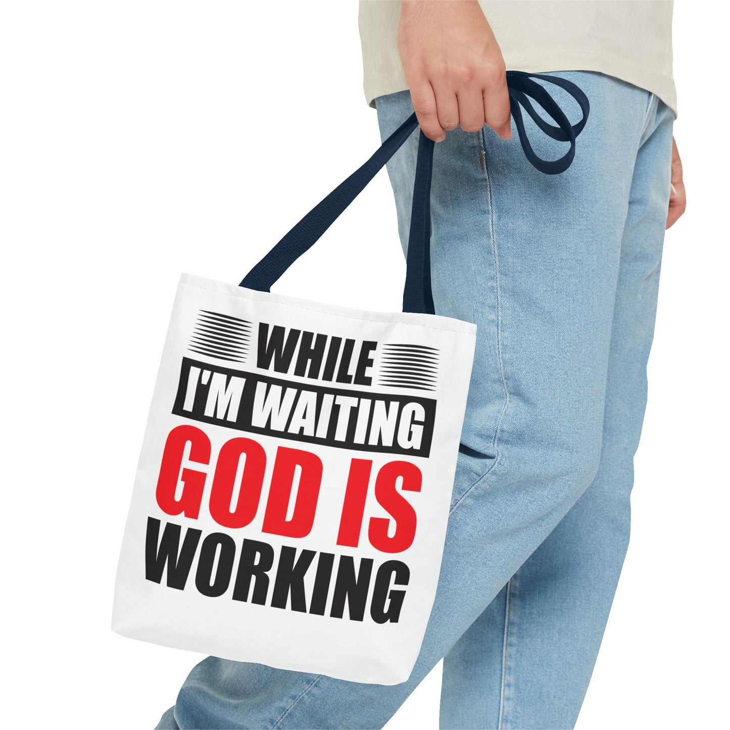 Inspirational Tote Bag – "While I'm Waiting God is Working" – Motivational Gift for Faith Lovers, Church, Daily Use, Travel, Errands, [...]