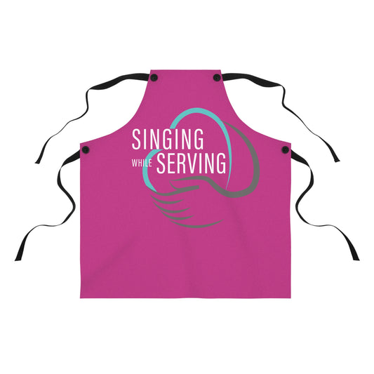 Apron for Cooks, Singing While Serving Apron, Humor Apron, Gift for Chefs, Baking Apron, Kitchen Decor
