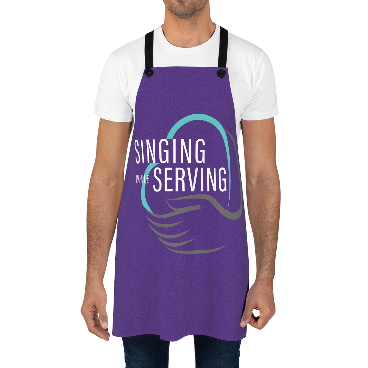 Apron for Cooks, Singing While Serving Apron, Humor Apron, Gift for Chefs, Baking Apron, Kitchen Decor