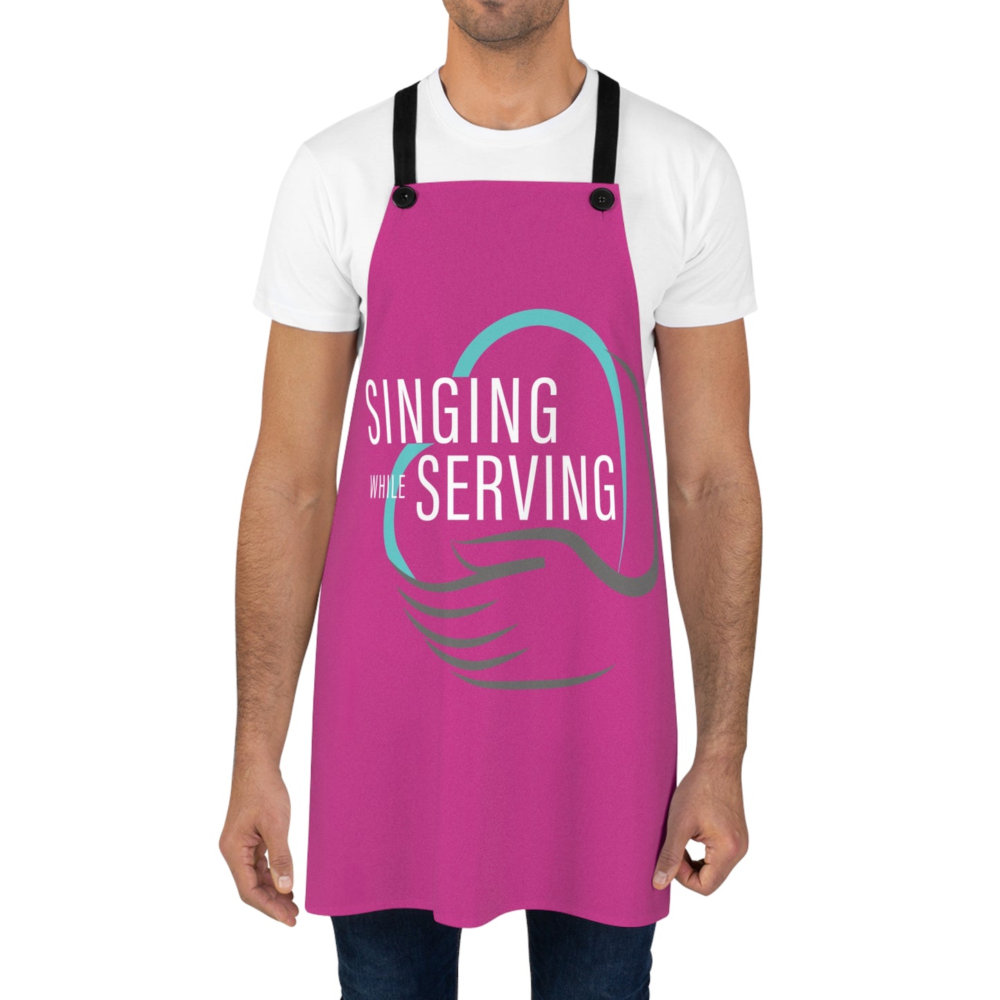 Apron for Cooks, Singing While Serving Apron, Humor Apron, Gift for Chefs, Baking Apron, Kitchen Decor