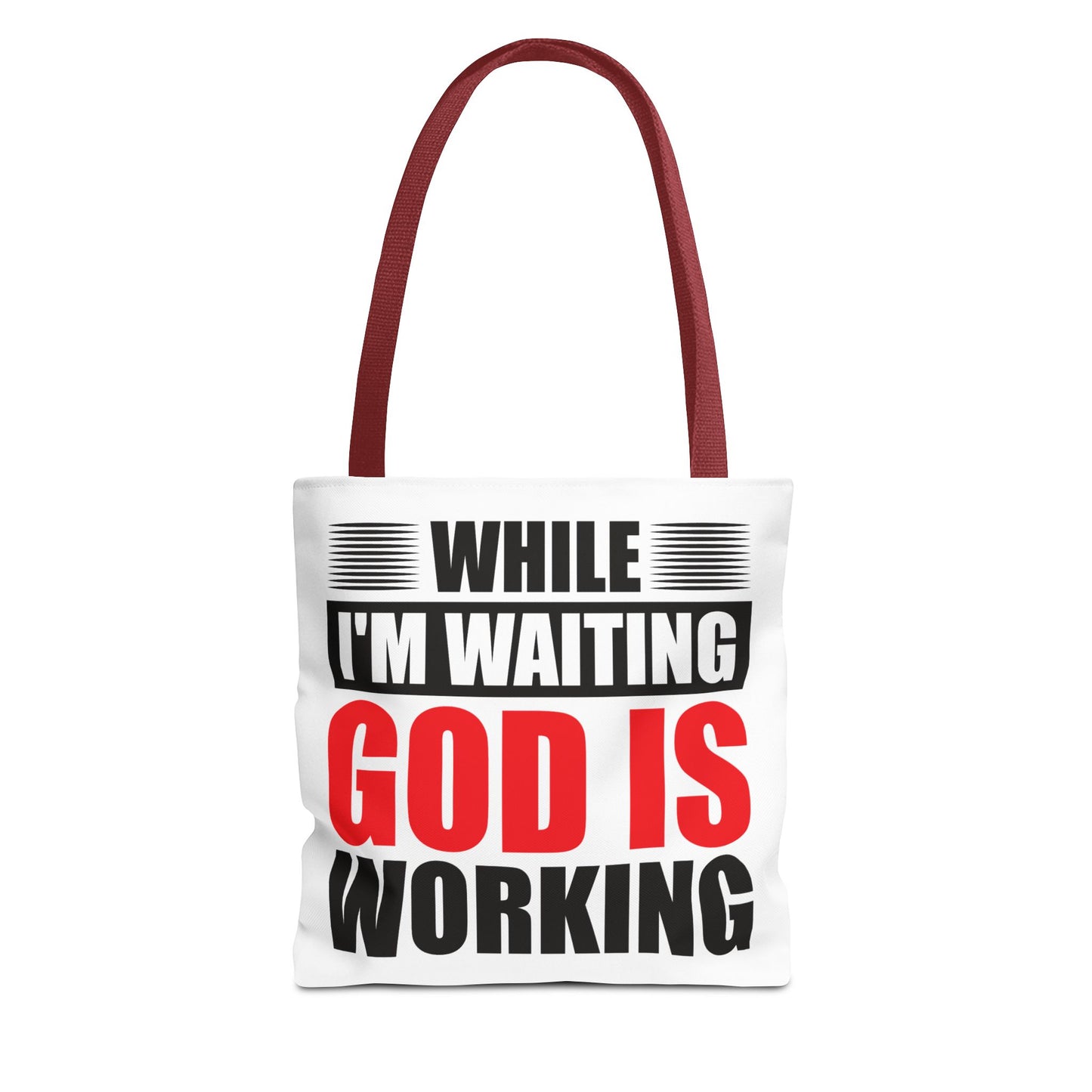 Inspirational Tote Bag – "While I'm Waiting God is Working" – Motivational Gift for Faith Lovers, Church, Daily Use, Travel, Errands, [...]