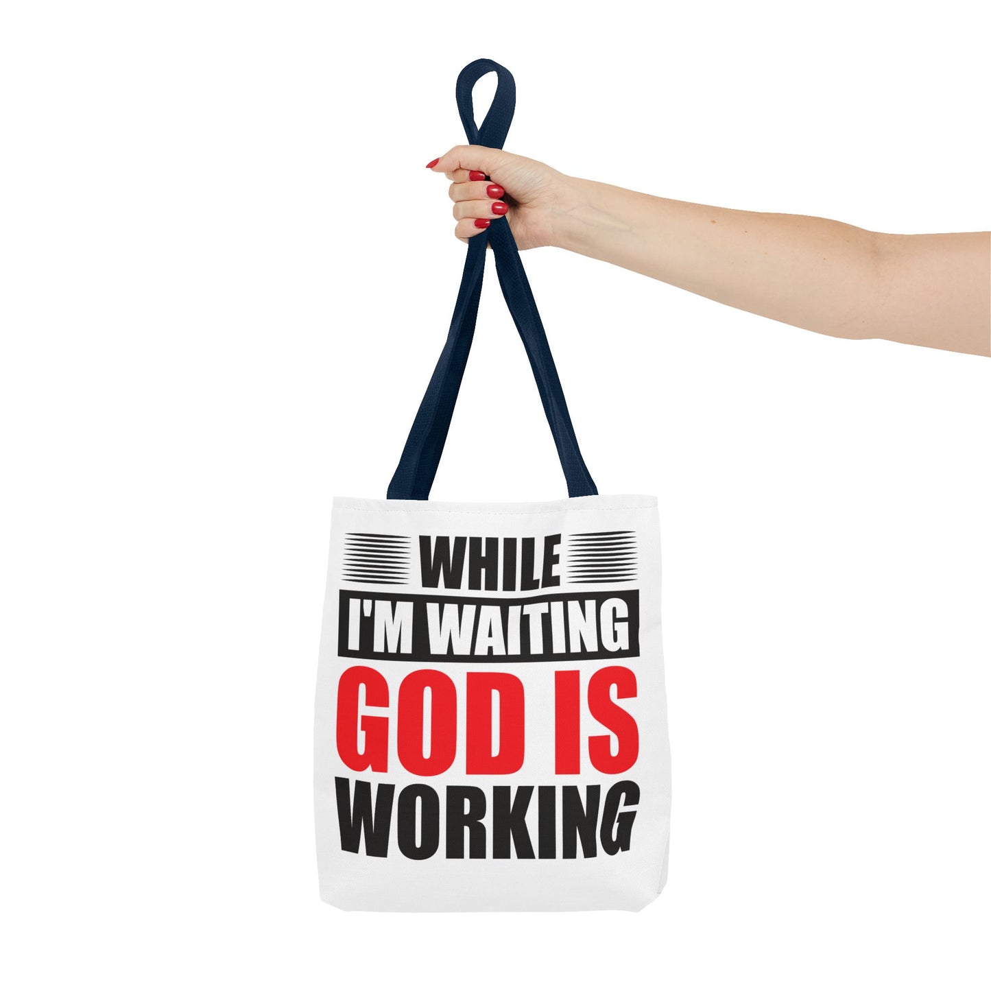 Inspirational Tote Bag – "While I'm Waiting God is Working" – Motivational Gift for Faith Lovers, Church, Daily Use, Travel, Errands, [...]