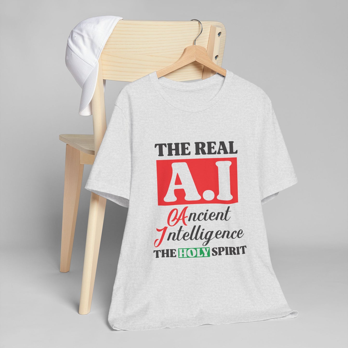 The Real A.I. Unisex Jersey T-Shirt | Casual Wear, Spiritual Reminder, Gift for Tech Lovers, Holiday Apparel, Unique Statement Tee