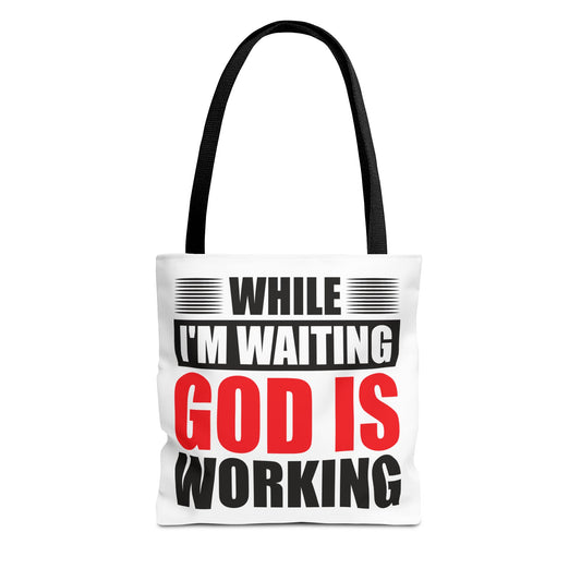 Inspirational Tote Bag – "While I'm Waiting God is Working" – Motivational Gift for Faith Lovers, Church, Daily Use, Travel, Errands, [...]