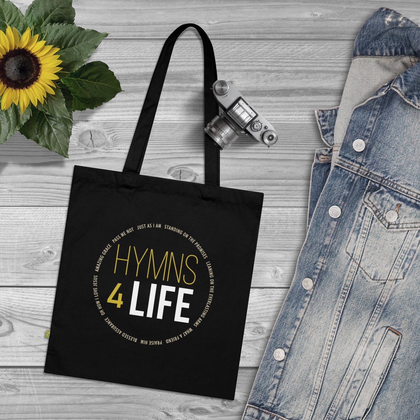 Faith-Inspired Organic Cotton Tote Bag -Hymns For Life, Reusable Shopper, Gift for Believers, Church Events, [...]